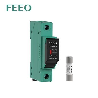 32A 1000V DC 1P 10x38 الصمامات الحرارية نظام الطاقة الشمسية الكهروضوئية السيارات فيوز